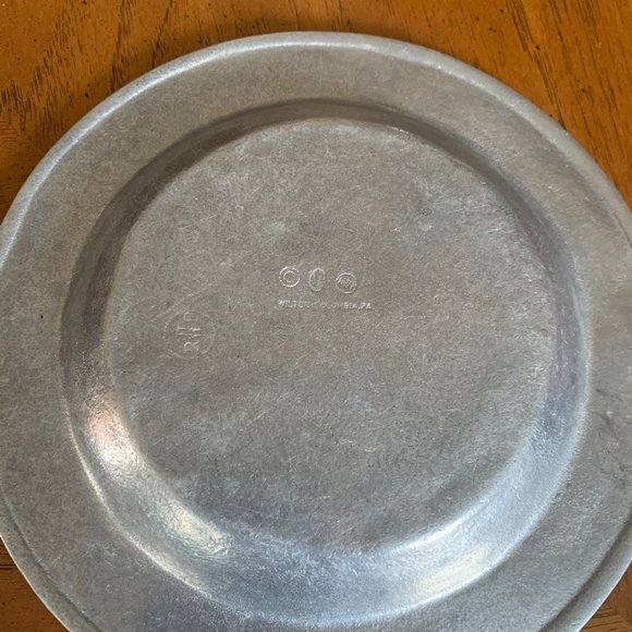Vintage Wilton Pewter RWP Child's Alphabet & Numbers ABC-123 9" Bowl Plate - Picture 4 of 7